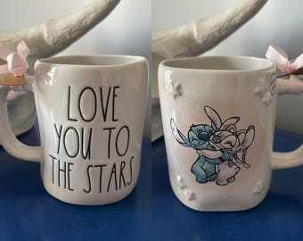 Rae Dunn Disney Lilo & Stitch Lilo and Angel Love You to the Stars Mug