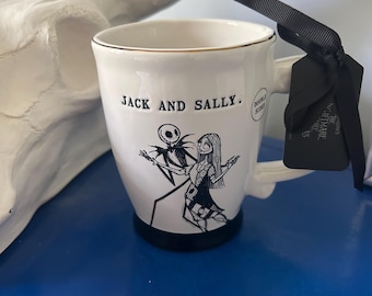 Rae Dunn Disney Nightmare Before Christmas Jack Skellington Sally Shock Jack and Sally Mug
