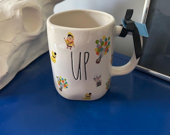 Rae Dunn Disney Pixar Up Dug the Dog Russell Carl Fredricksen Balloons Mug