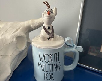 Rae Dunn Disney Frozen Olaf the Snowman Worth Melting For Topped Mug