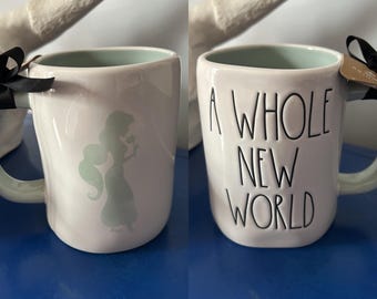 Rae Dunn Disney Princess Aladdin Jasmine A Whole New World Mug