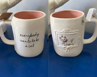 Rae Dunn Disney The Aristocats Marie Everybody Wants to Be a Cat Double Sided Mug
