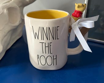 Rae Dunn Disney Winnie the Pooh with Pooh Bear on the Handle Mug