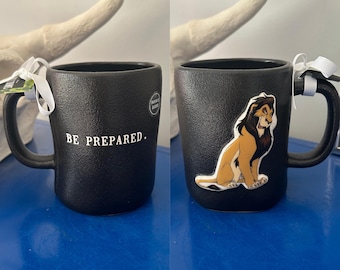 Rae Dunn Disney Villains the Lion King Scar Be Prepared Double Sided Mug