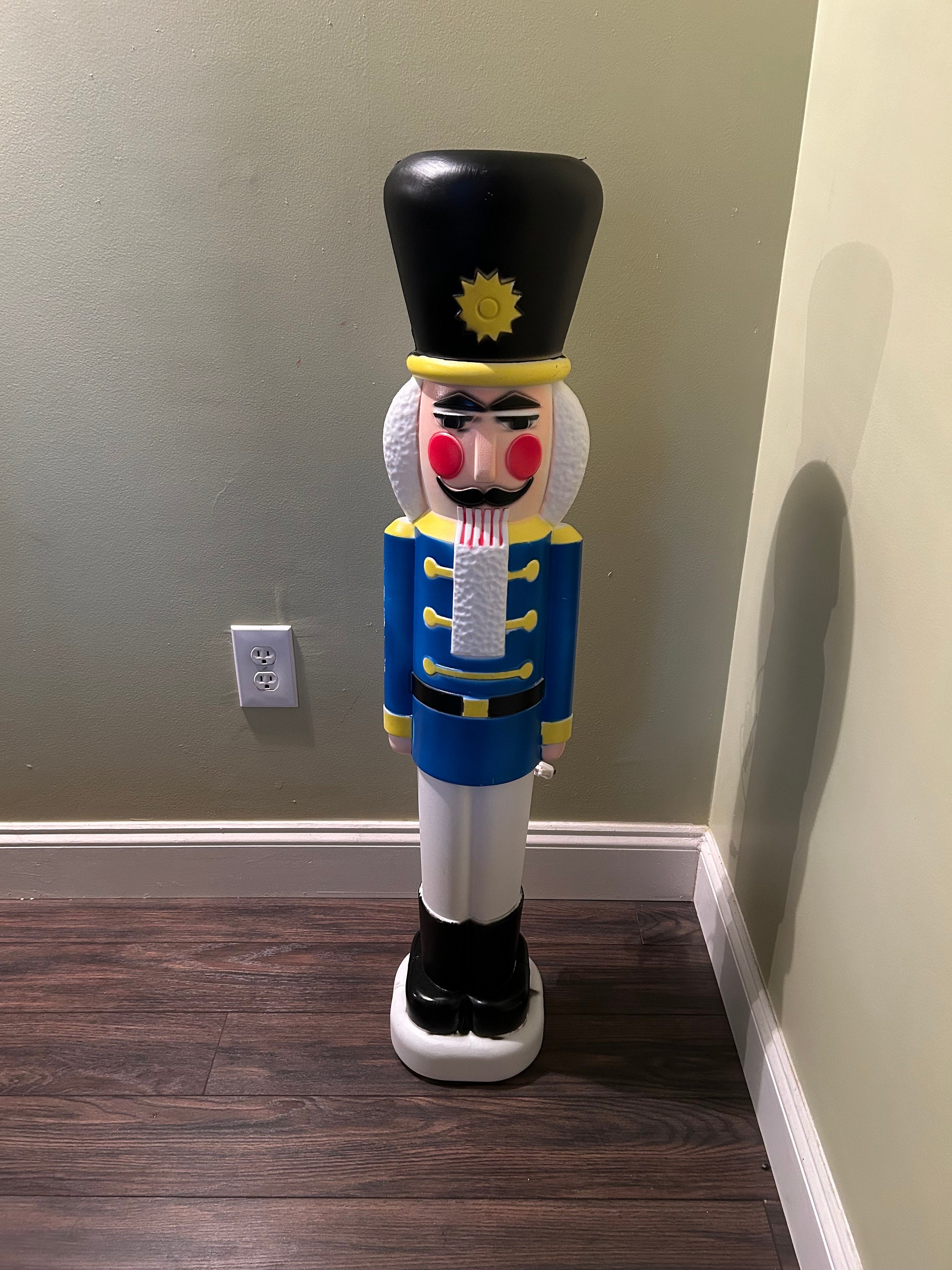 Vintage Union LARGE 40” Nutcracker Toy Soldier Christmas Lighted Blow Mold