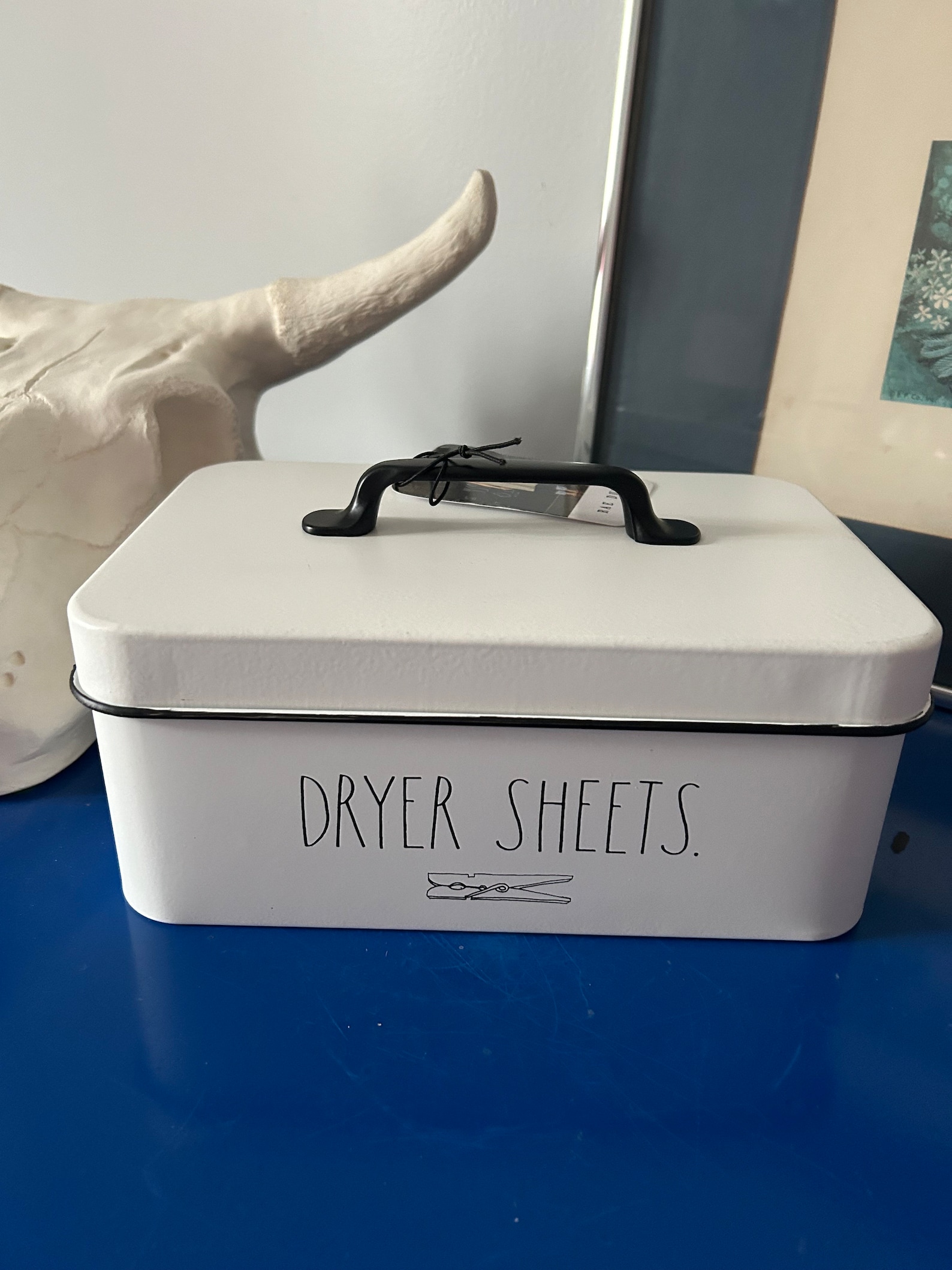 Rae Dunn Metal Dryer Sheets Clothes Pin Holder With Metal Top - Etsy