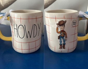 Rae Dunn Disney Pixar Toy Story Woody Howdy dubbelsidig mugg