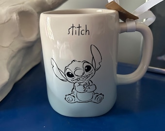 Rae Dunn Disney Lilo & Stitch Stitch Ombre Farbverlauf Blau und Weiß Tasse