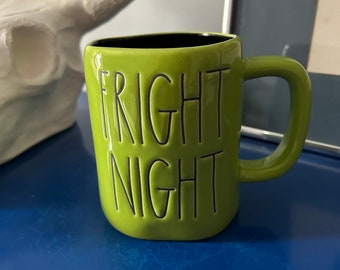 Rae Dunn Halloween Lime Green and Black Fright Night Mug
