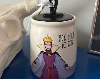 Rae Dunn Disney Villains Snow White Evil Queen Pick Your Poison Canister