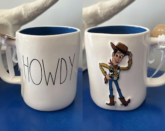 Taza de doble cara Rae Dunn Disney Pixar Toy Story Woody Howdy