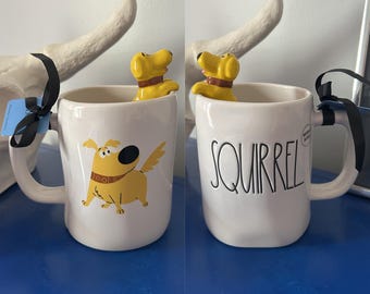 Rae Dunn Disney Pixar Up Dug the Dog Squirrel Double Sided Mug