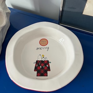 レイ・ダン ピーナッツ スヌーピー ウッドストック クリスマス メリー ラウンド ベーキングディッシュ