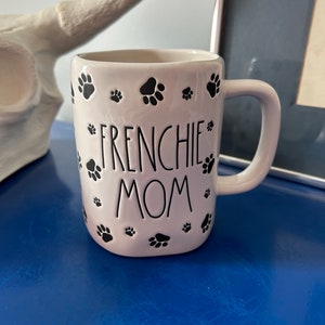 Rae Dunn Frenchie Mom All Over Paw Print Mug