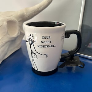 Rae Dunn Disney Nightmare Before Christmas Jack Skellington Your Worst Nightmare Mug image 1