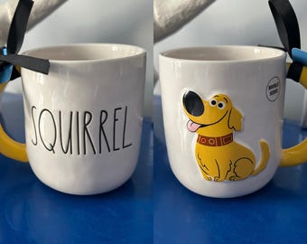Rae Dunn Disney Pixar Up Dug the Dog Squirrel Double Sided Mug
