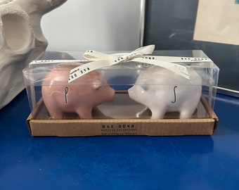 Rae Dunn Pig Salt and Pepper Shaker Box Set