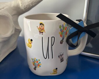 Rae Dunn Disney Pixar Up Dug the Dog Russell Carl Fredricksen Balloons Mug