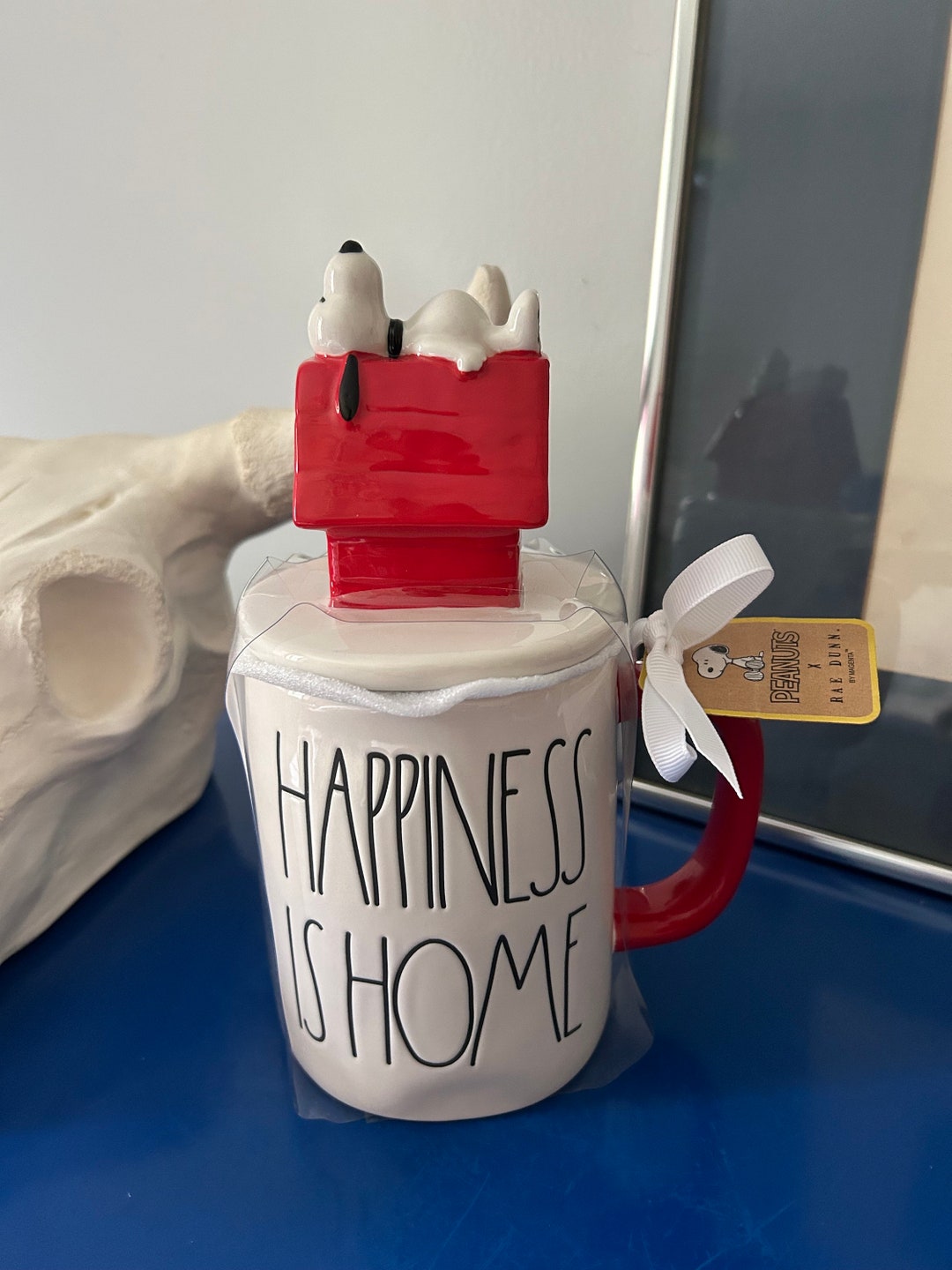 Rae Dunn Peanuts Charlie Brown Snoopy Happiness is Home Mug Etsy