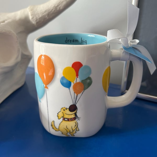 Rae Dunn Disney Pixar Up Dug the Dog Balloons Dream Big Mug