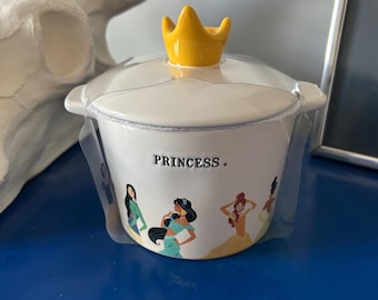 Rae Dunn Disney Prinsessan Askungen Tiana Belle Mulan Snövit & Jasmin Minikruka Mini Bakare