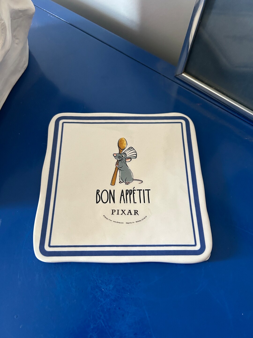 Mat Rae Rae Dunn Disney Pixar Ratatouille Remy Bon Appetit 6 X 6 Hot Mat Trivet ...