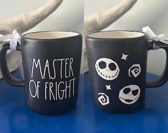 Rae Dunn Disney Nightmare Before Christmas Jack Skellington Master of Fright Double Sided Mug