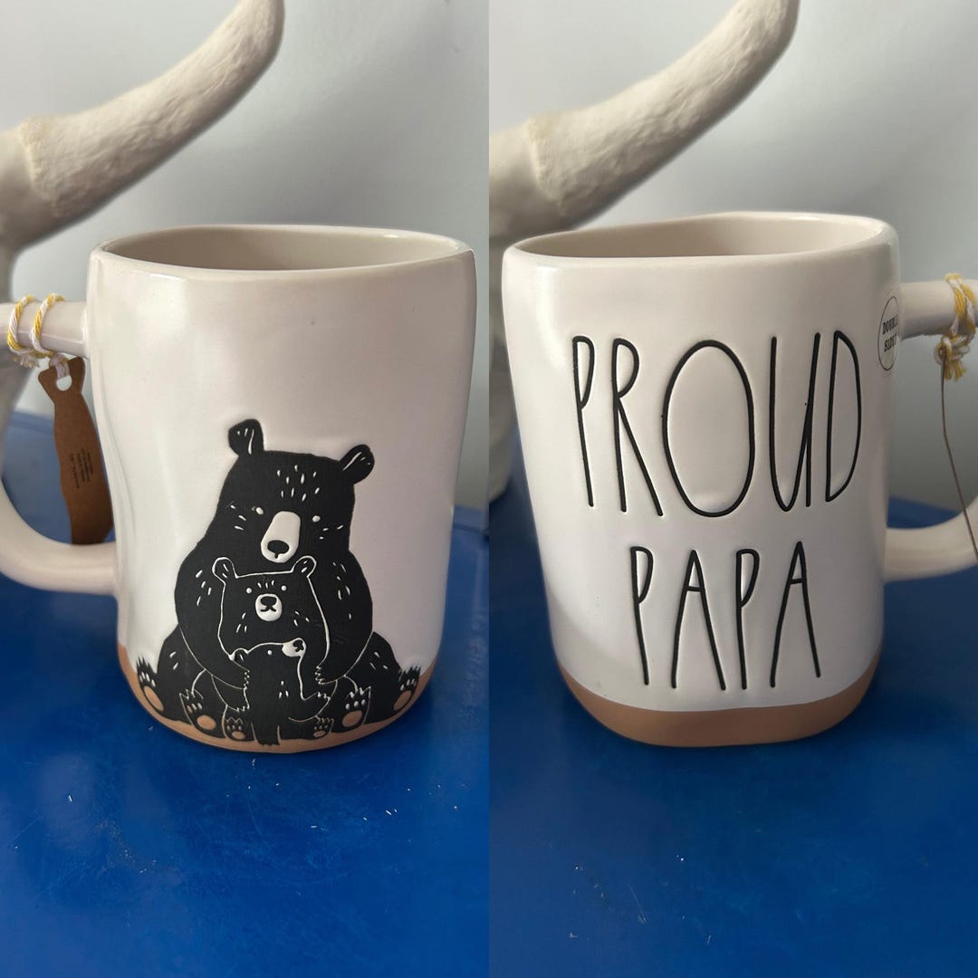 Rae Dunn Proud Papa Bear and Cub Double Sided Mug Canada