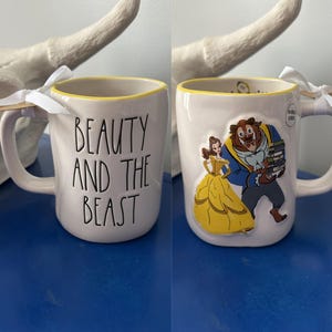 Rae Dunn Disney Beauty and the Beast Belle and the Beast Double Sided Mug