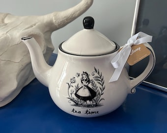 Rae Dunn Disney Alice In Wonderland Tea Time Teapot