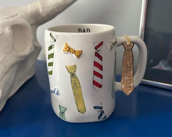 Rae Dunn Dad All Over Tie and Bow Tie Mug