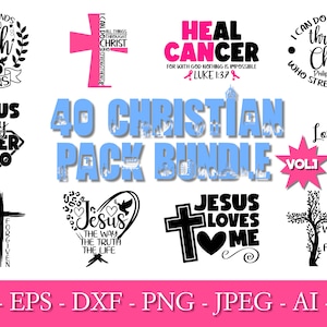 Christian Bundle SVG | Scripture Bundle | Instant Download | Bible Verse Bundle | Cut Files for Cricut | Religious SVG | Jesus | God | Faith