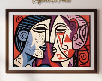 Couple In Love Painting | Couple Wall Art | Contemporary Art Wall Art | Couple In Love Painting | Contemporary Wall Paper