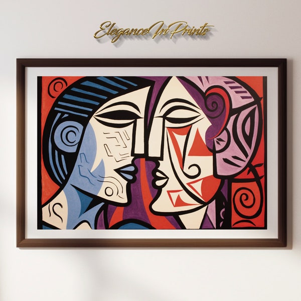 Couple In Love Painting | Couple Wall Art | Contemporary Art Wall Art | Couple In Love Painting | Contemporary Wall Paper