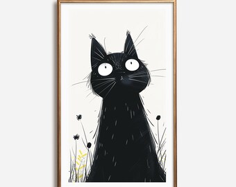 Cat Art Print, Cat Print, Cat Wall Art, Cat Wall Decor, Cat Wall Painting, Cat Print Wallpaper, Cat Portrait, Artistic Wall Painting