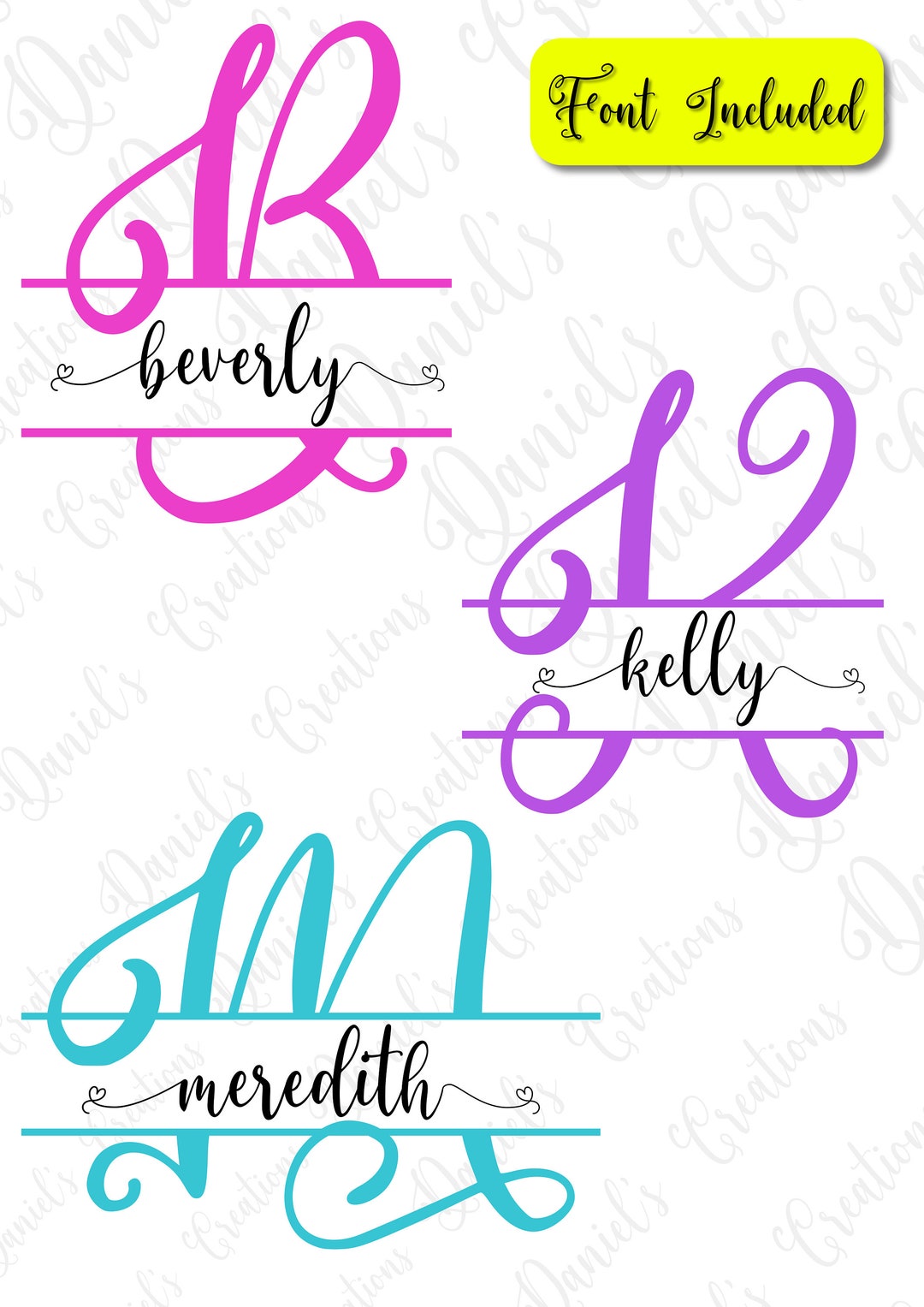 Split File:logo Split Monogram Alphabet SVG, DXF, PNG, Split Monogram Frame Alphabet ...