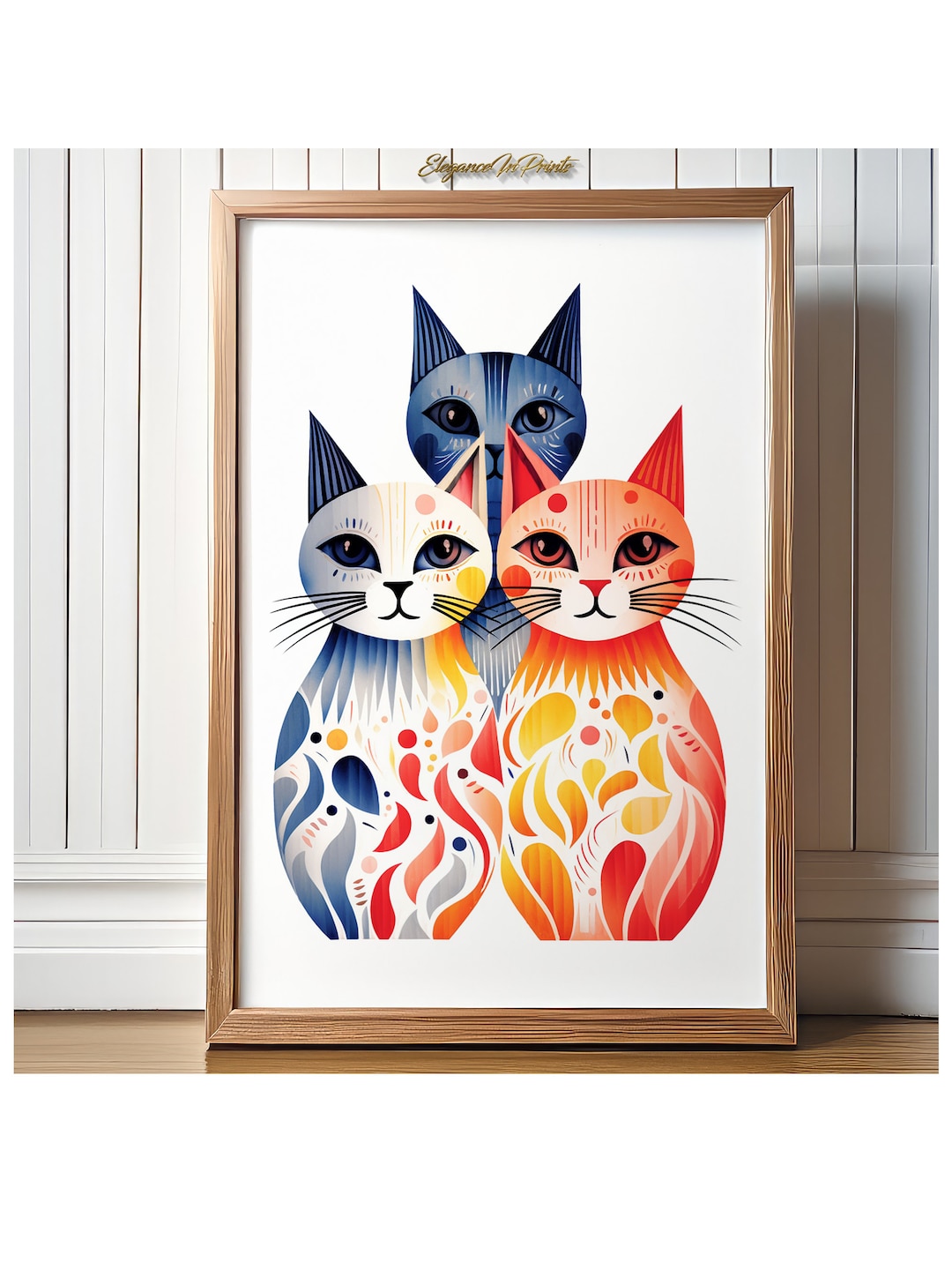 Cat Art Print, Cat Print, Cat Wall Art, Cat Wall Decor, Cat Wall Painting, Cat Print Wallpaper ...