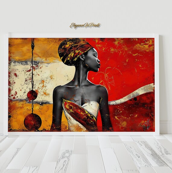 Black Woman Wall Art, African Woman Wall Art, Black Female Wall Art, Black Woman Art, African Wall Art, Digital Download wall art