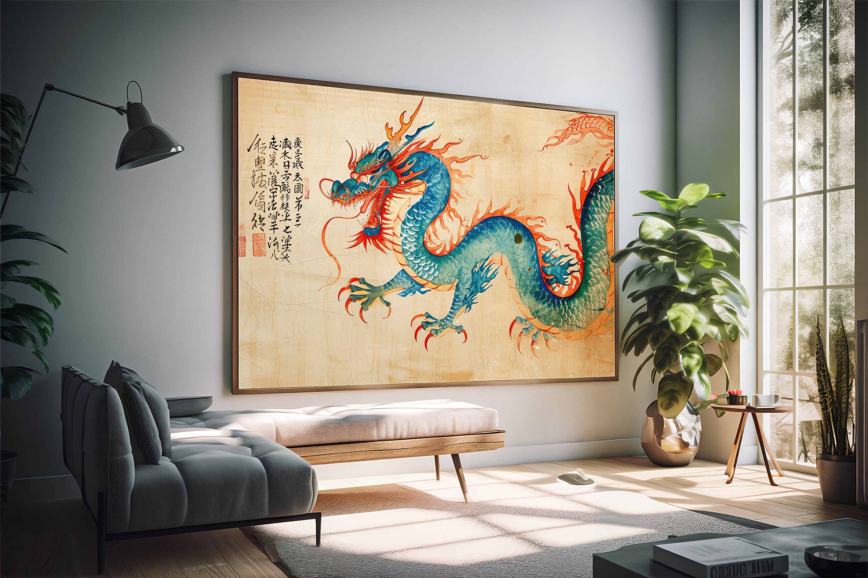 龍の絵、龍の壁画アート、中国の龍の絵、日本の龍の絵、龍の版画、日本