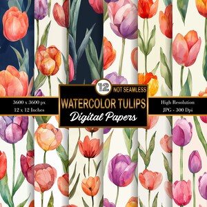 Floral Seamless Patterns, Flower Seamless Pattern, Floral Seamless, Digital Scrap Paper, Digital Craft Paper Bundle, Scrapbooking Paper