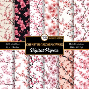 Floral Seamless Patterns, Flower Seamless Pattern, Floral Seamless, Digital Scrap Paper, Digital Craft Paper Bundle, Scrapbooking Paper