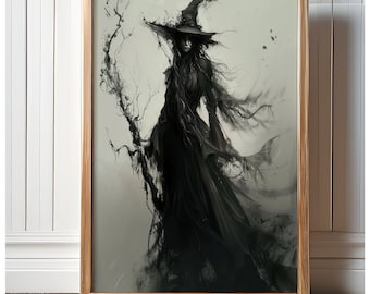 Witch Decor, Gothic Home Decor, Witch Poster, Witch Wall Art, Witch Wall Decor, Witch Fantasy Art, Witches Print, Wiccan Art, Wiccan Poster