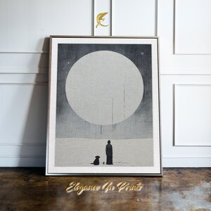 Mond-Malerei | Mondlicht-Malerei | Mond-Wand-Kunst | Mond-Druck | Mond-Druck-Wand-Kunst | Vintage-Mond-Poster | Mondlicht-Druck
