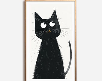 Cat Art Print, Cat Print, Cat Wall Art, Cat Wall Decor, Cat Wall Painting, Cat Print Wallpaper, Cat Portrait, Artistic Wall Painting