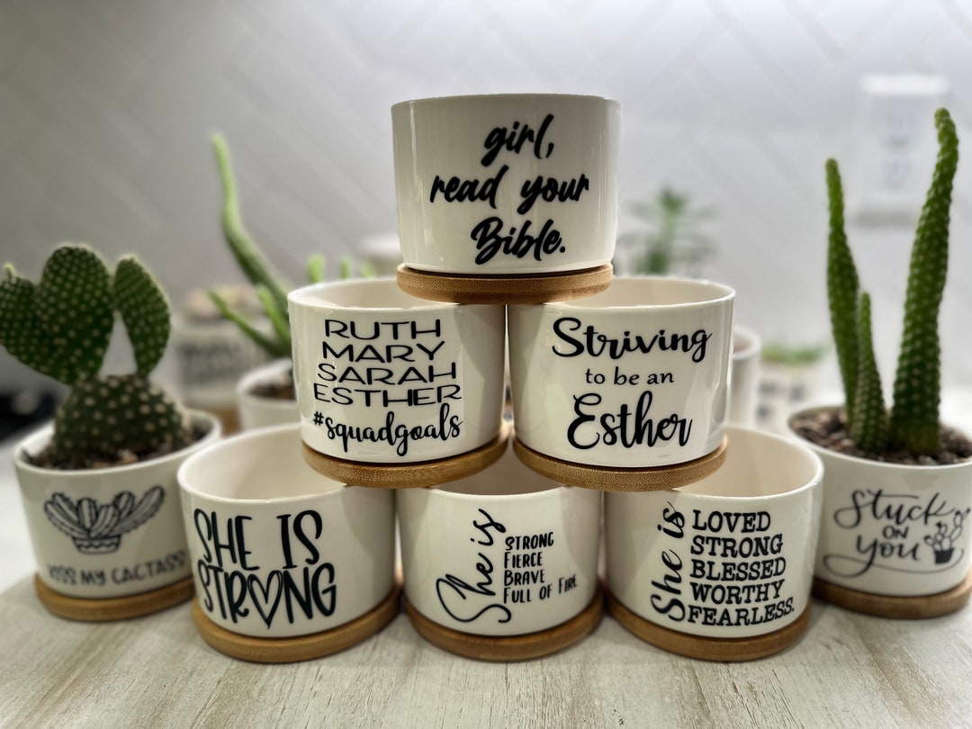 Ceramic Succulent Pots, Encouragement Gifts, Housewarming Gifts, Cactus ...