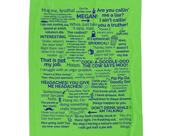 Manta con cita de Drake y Josh, regalo o manta con cita de TV, diseño hecho por fans