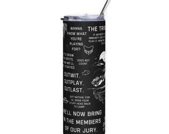 Vaso térmico de acero inoxidable de 20 oz del programa de televisión Survivor