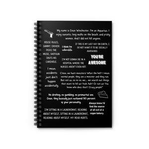 Supernatural Dean Winchester Journal Notebook