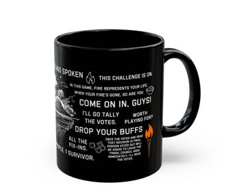 Taza de regalo del programa de televisión Survivor - Diseño hecho por fans
