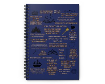 Cuaderno rayado con citas de la serie de televisión Érase una vez, diario, libreta, papelería, regalo para fans